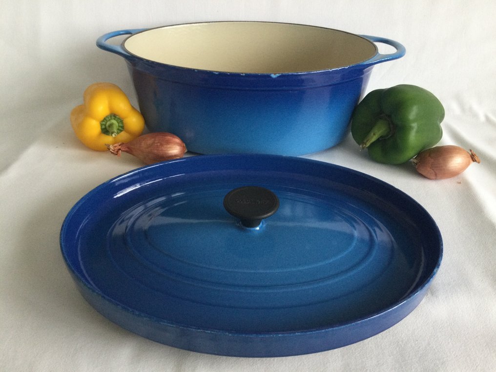 Doufeu Kookpot van Cousances France Nr 28 - 烹饪锅 - 顶级品质,蓝色搪瓷浇铸铁 #4.3