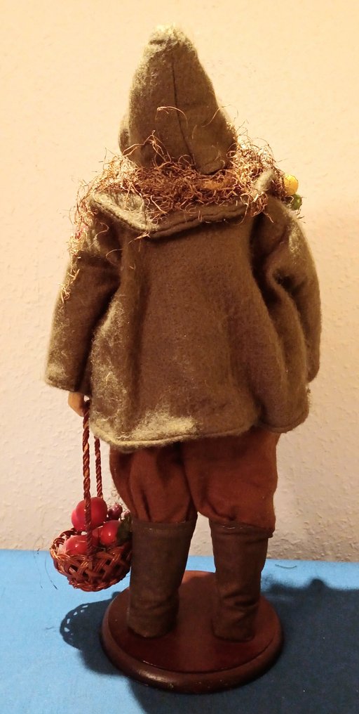 Karácsonyi figuradísz - Skandináv karácsonyi manó / karácsonyi törpe / Knecht Ruprecht - Celluloid, Felt #3.2
