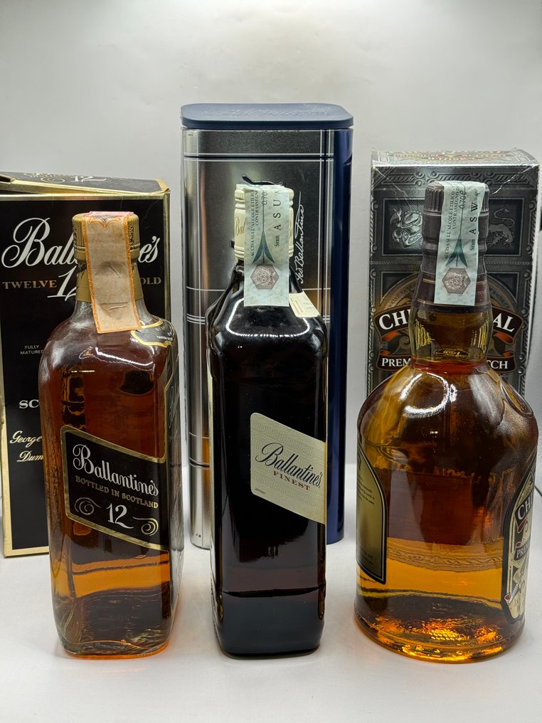 Ballantine's 12yo & Finest + Chivas Regal 12yo 12 years old - 75cl, 70cl - 3 flasker #3.2