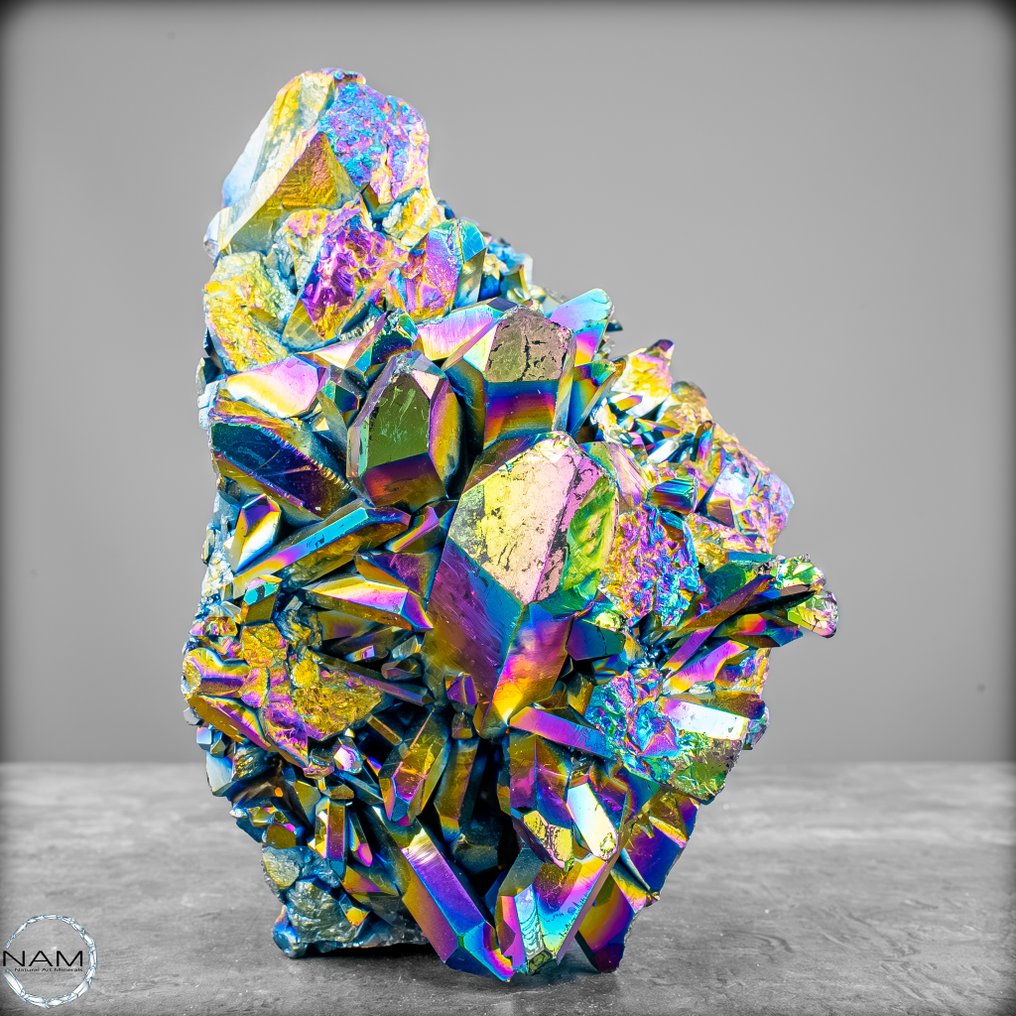 自然光环紫水晶簇，来自乌拉圭 最高质量的色彩万花筒- 1207.41 g #1.0