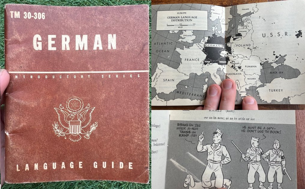 US Army Soldiers German Language Guide - Infantry - Army - POW - Funny cartoons - 1943 #1.0