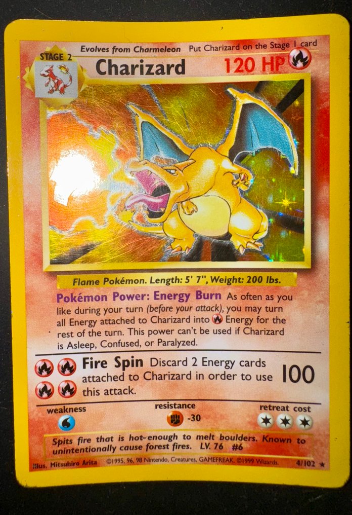 Pokémon - 1 Card - Charizard 4 Kalvo, Holo - WOTC - Base set #1.0