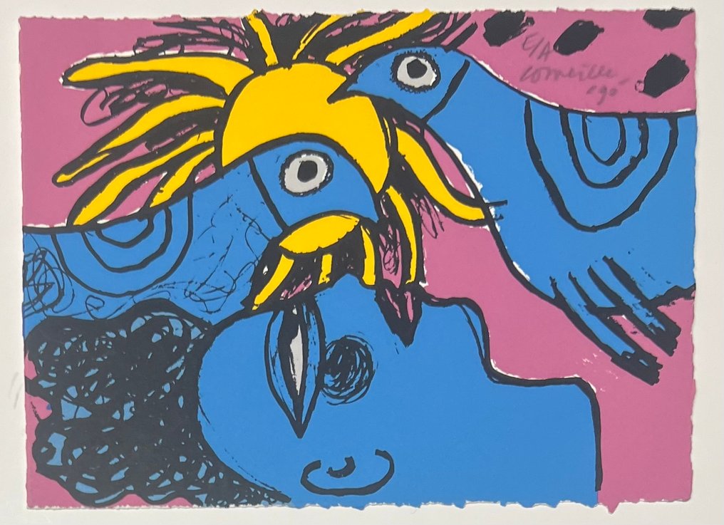 Corneille (1922-2010) - Femme et oiseaux #1.0
