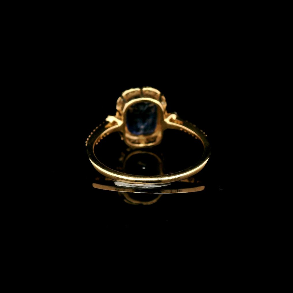 沒有保留價 - 戒指 - 14 克拉 黃金 -  2.95ct. tw. 藍寶石 - 鉆石 #2.1