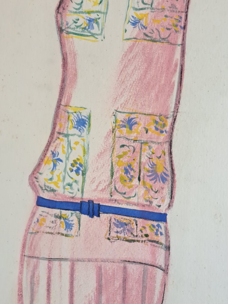 Guida, John - 1 Original colour drawing - Abito Per Chanel #2.1