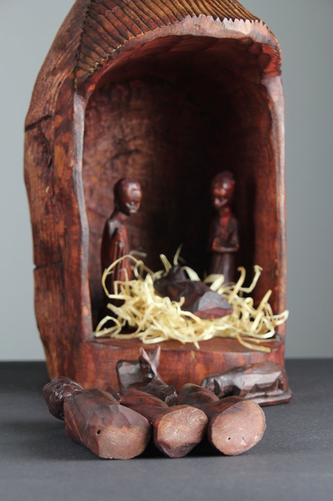 Udskæring, Kerstgroep - 33 cm - Træ #4.3