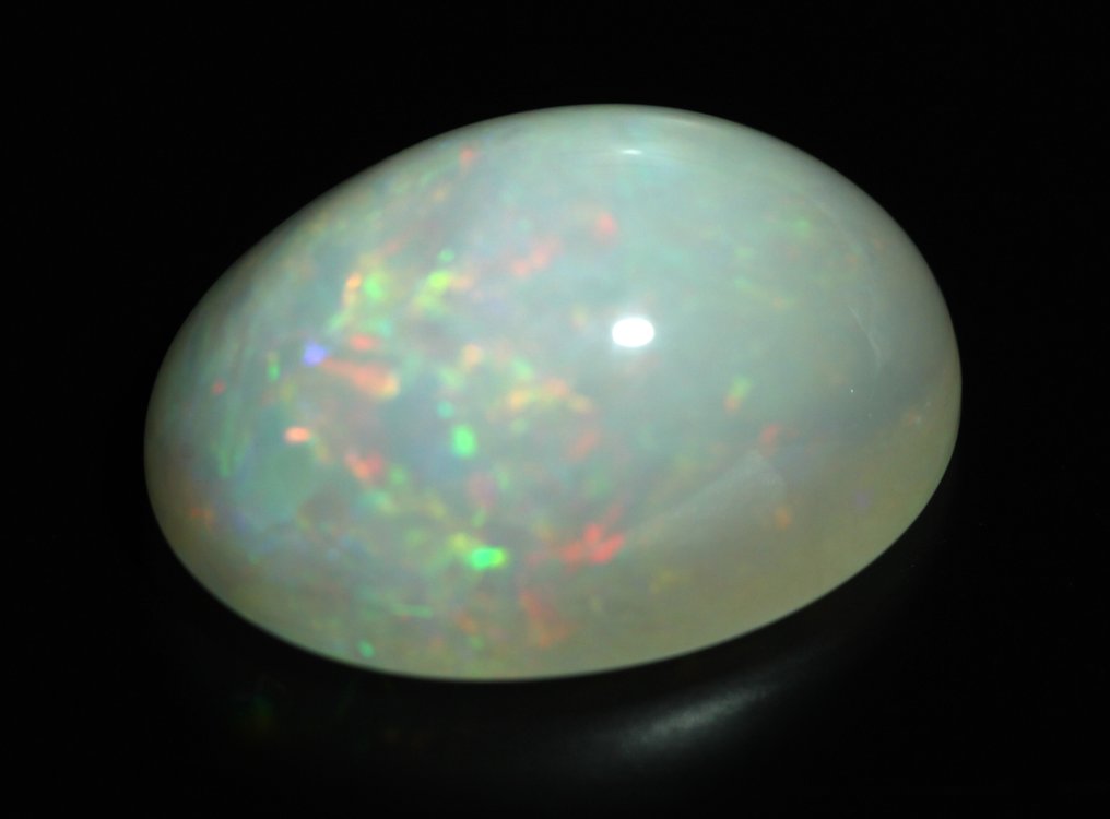 No reserve price White Opal - 12.67 ct - Instituto Gemólogico Español (IGE) - Intense Color Play #3.2