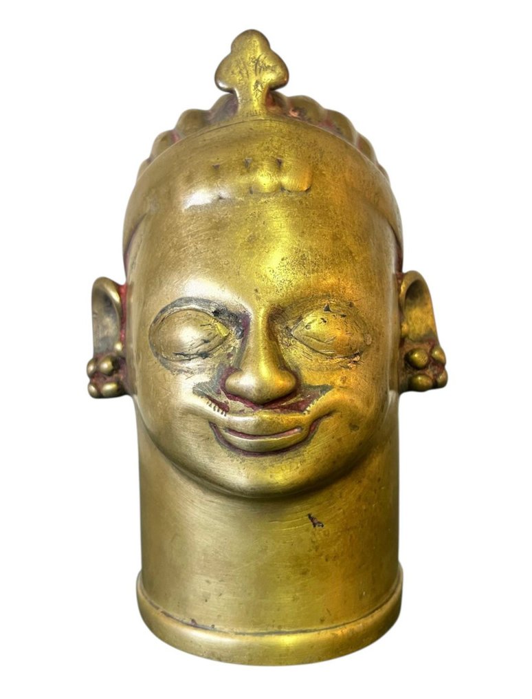 Statuette - Shiva Mukhalinga - Bronze #1.0