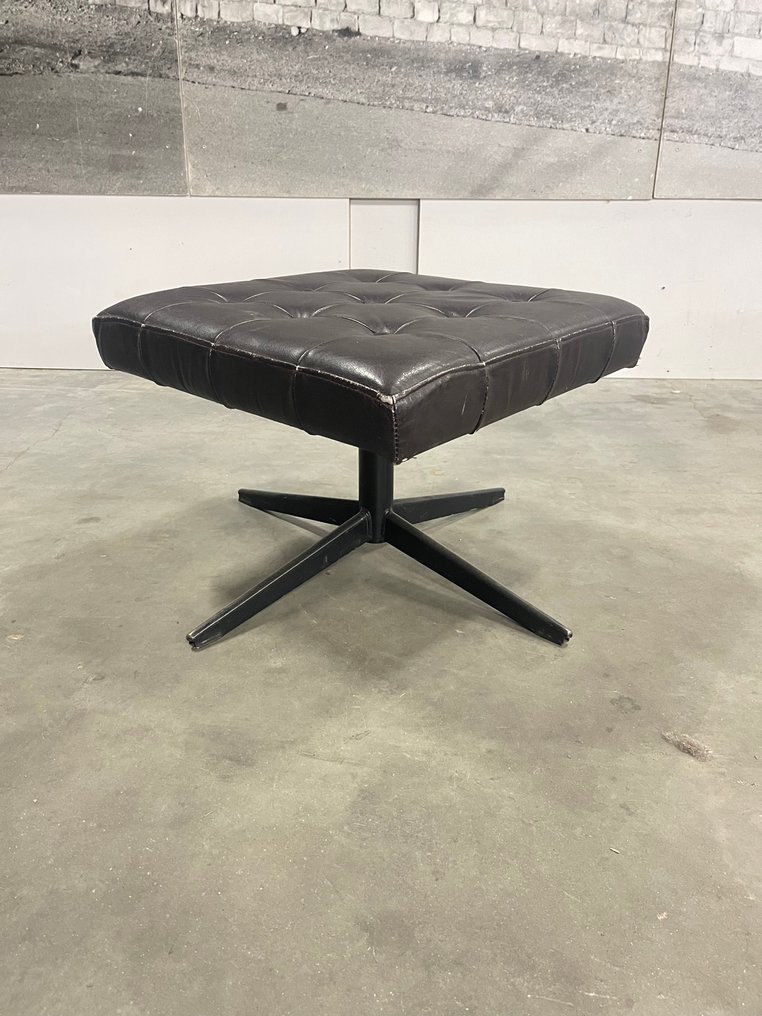 凳子 - 皮革, 金属 - Vintage Danish Design #3.2