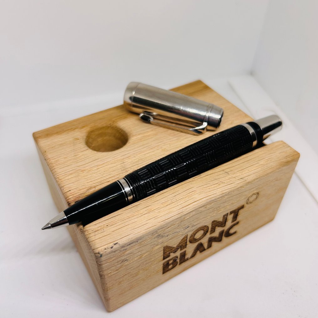 Montblanc - Montblanc Boheme Doue Black Checkered Chequer Pattern Onyx Gemstone - Στυλό διαρκείας #1.0