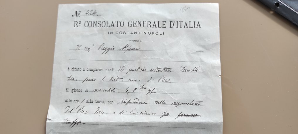意大利 - 文档 - Archival File (1888–1891) – Italian Consulate in Constantinople – Steamship Nilo Injury Report + 2 - 1888 #4.3