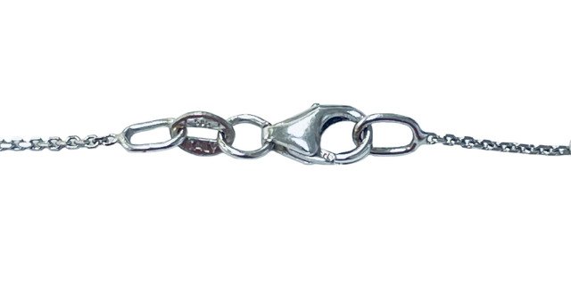 Sem preço de reserva - Colar com pingente - 14 K Ouro branco -  1.02ct. tw. Diamante (Natural) #3.2