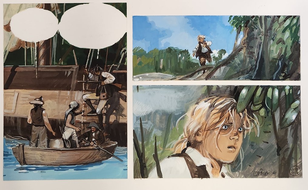 Faure, Michel - 1 Original colour page - L’ile au trésor #4.3
