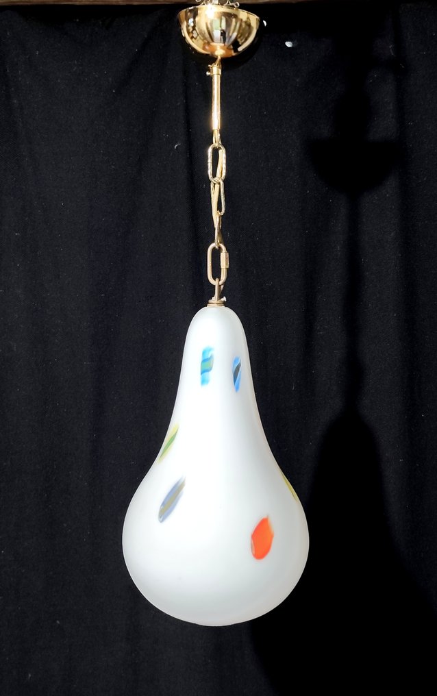 Plafondlamp - Geen reservering - Opaline glas en grote murrine inbegrepen. #1.0