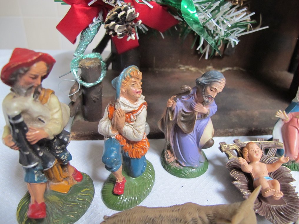 耶穌降生場景 (17) - 70年代复古圣诞马槽及小模型，木制和硬塑料制，意大利和德国制造 - 木 #4.3