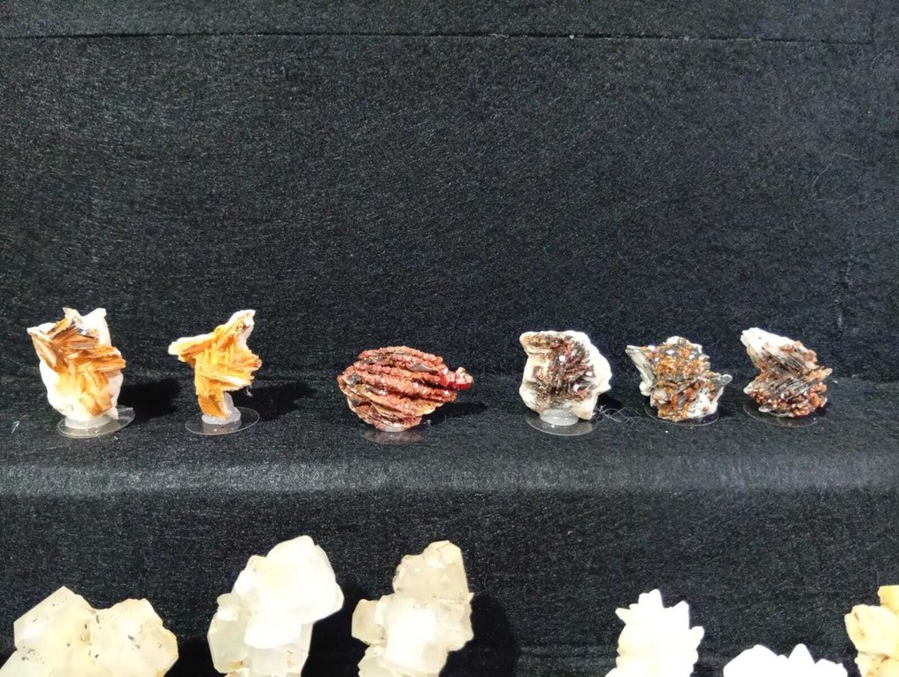 barite, fluorite, hematite, galena, piromorphite, magnesite, calcite. Mineral Collection - Height: 30 cm - Width: 50 cm- 3 kg - (50) #4.3