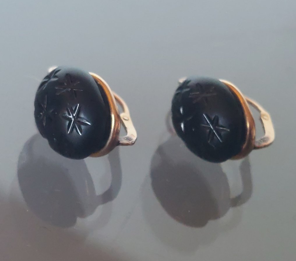 没有保留价 - 耳环 - 18K包金 黄金 - 喷射 #2.1