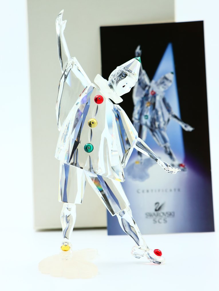 小雕像 - Swarovski Crystal - Jaarlijkse Editie 1999 Pierrot (Boxed + certificate) - 水晶 #1.0