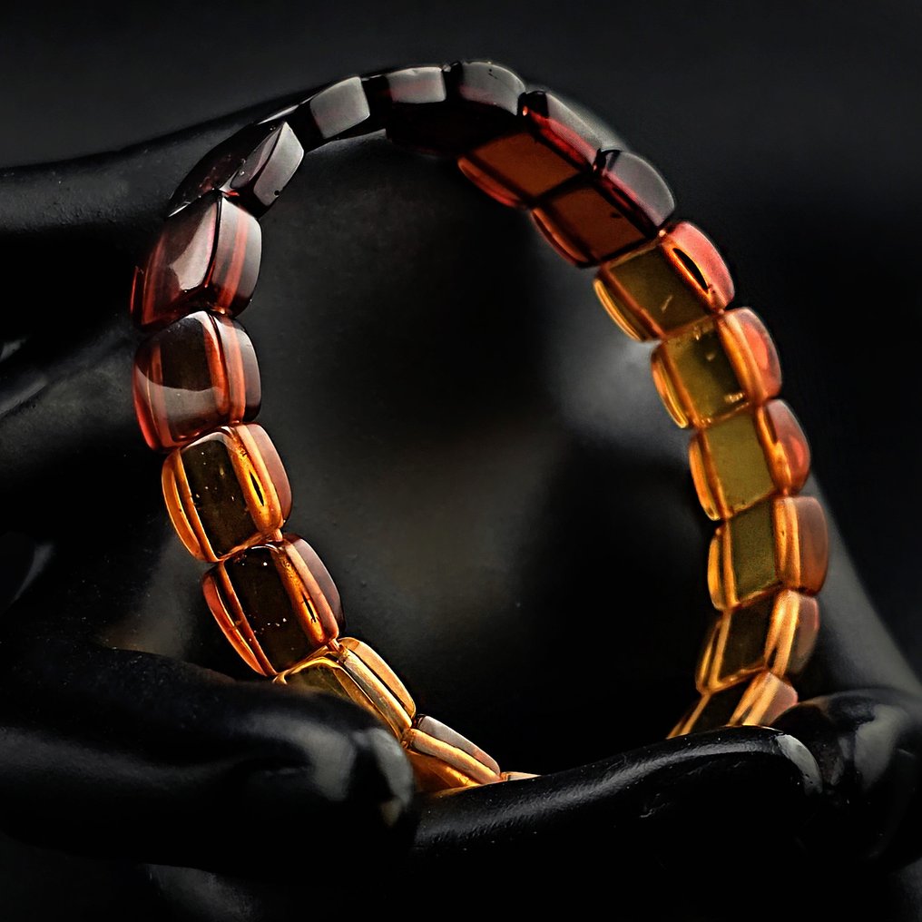 Prachtige Baltic Amber schat – tweekleurige gloed – gouden honing ontmoet diepe cognac - Barnsteen  (Zonder minimumprijs) #1.0