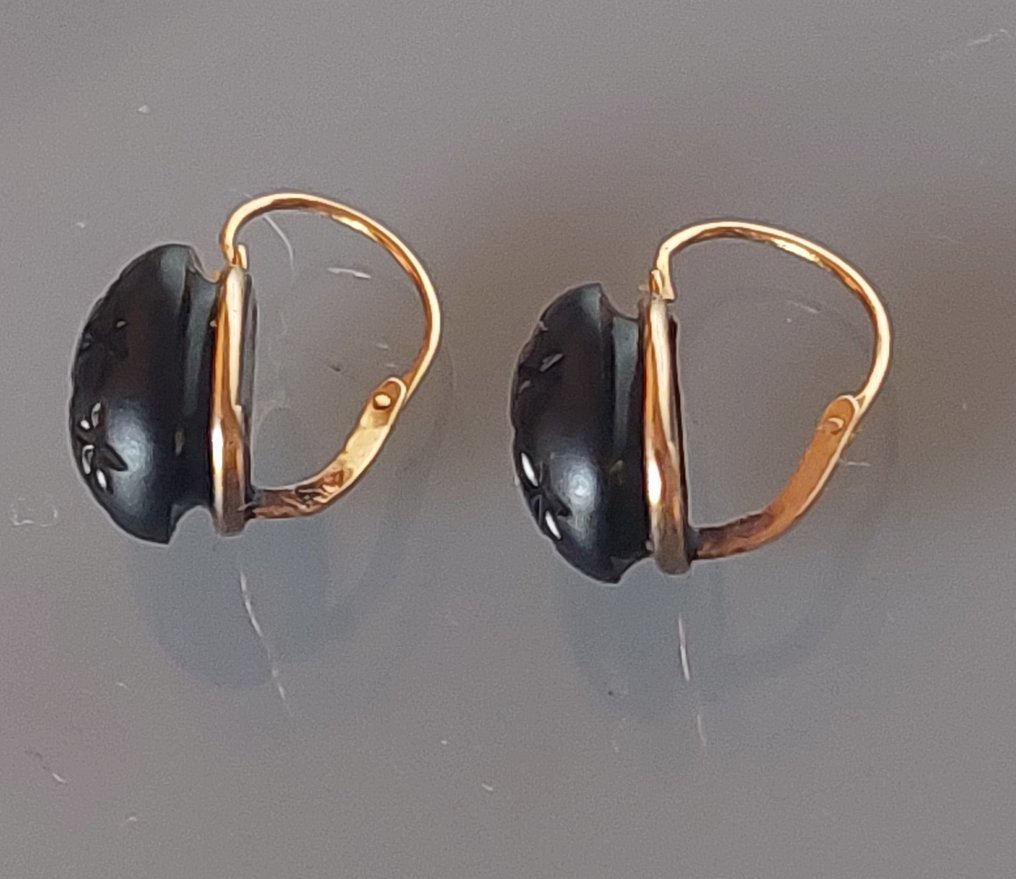 没有保留价 - 耳环 - 18K包金 黄金 - 喷射 #1.0