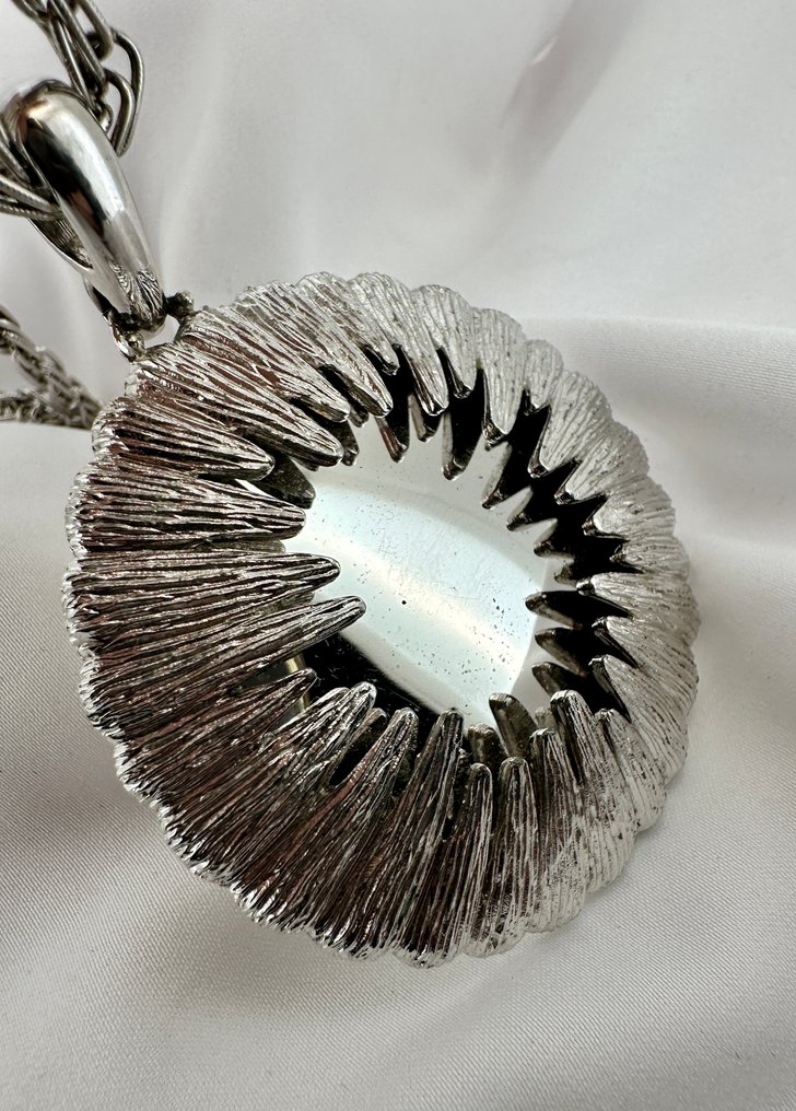 Monet - 冬季 « Sunburst » – 铑镀层 – 1960年代–70年代 - 頸鏈 #3.2