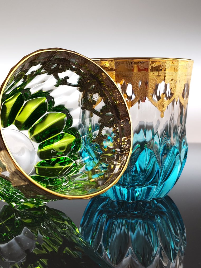 Υπηρεσία ποτού (6) - Χρυσός 24 καρατίων - Χειροποίητο ζωγραφισμένο χρυσό κυπέλλο #1.0