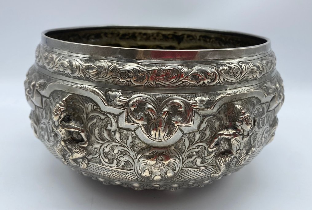 Ciotola - Argento a bassa purezza - Antique Thabeik #3.2