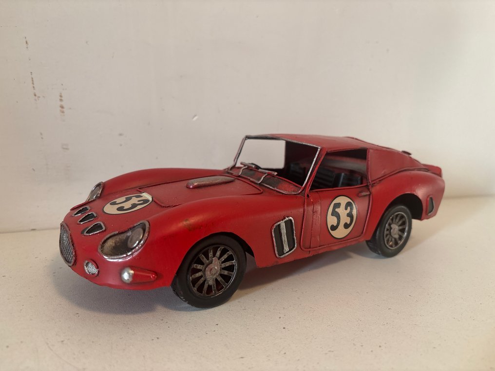 雕刻, Oldtimer raceauto - 9 cm - 金屬 #1.0