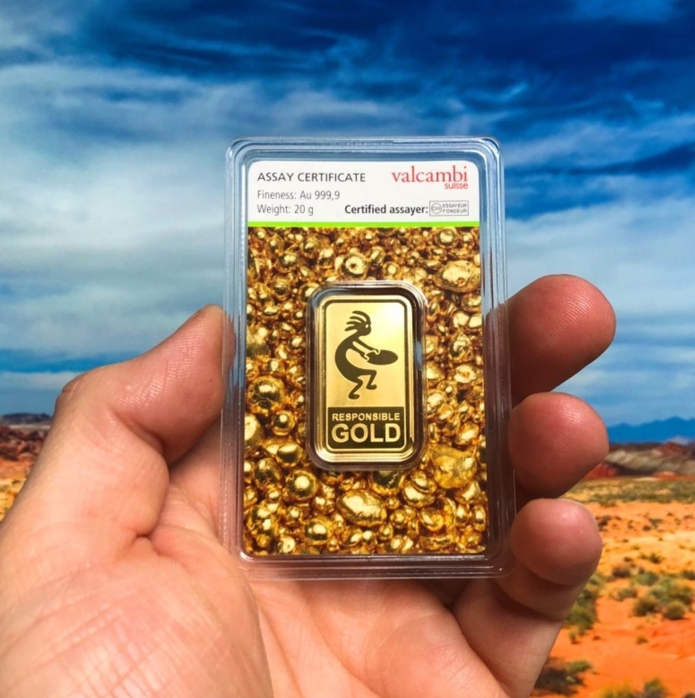 20 gramas - Ouro .999 - ESG - Auropelli - Valcambi SA - Selado e com certificado #2.1