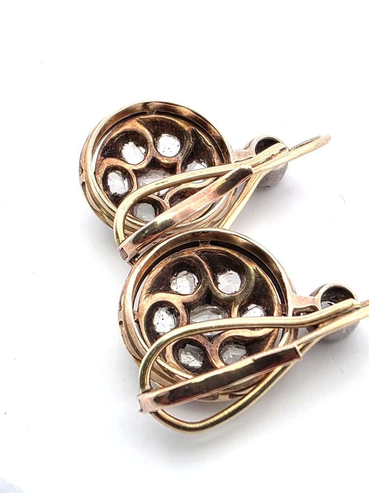 Drop fülbevaló - 10 Kt Sárga arany - 2.00ct. tw. Gyémánt (Természetes) #3.2