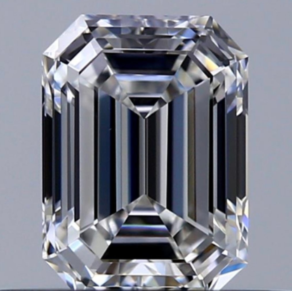 1 pcs Gyémánt  (Természetes)  - 0.51 ct - Smaragd - E - VVS1 - Amerikai Gemmológiai Intézet (GIA) #1.0