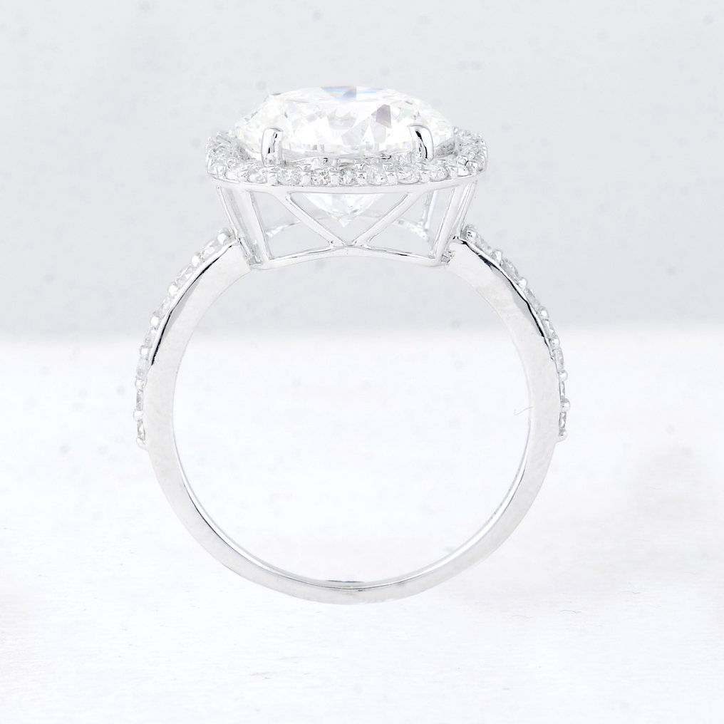 No reserve price - Ring - 14 kt. White gold - 5.35ct. tw. Diamond (Lab-grown) - Diamond #2.1
