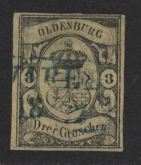 Oldenburg 1861/1859 - Coat of arms 3 Groschen - Michel 8 #1.0