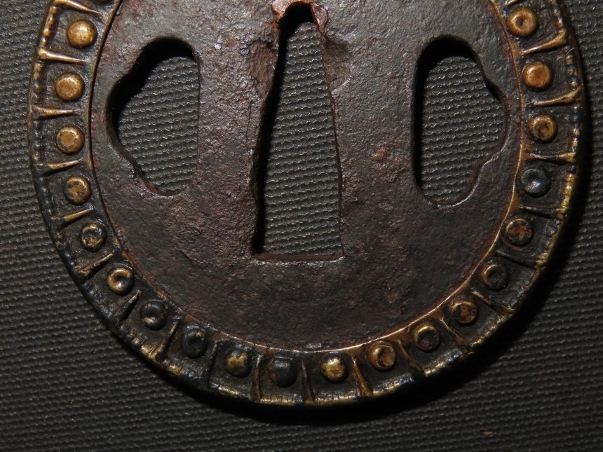 武士刀 - 锻铁, 黃銅 - Shingen Tsuba w/Fukurin : C5-318 - 日本 - 江戶時代(1600-1868) #3.2