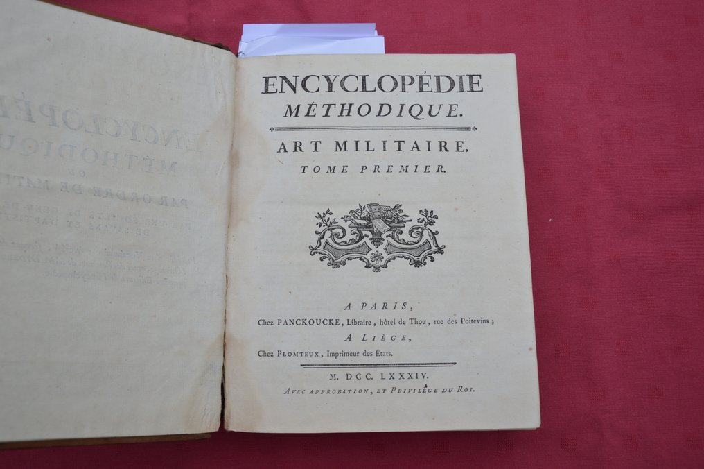 Encyclopédie méthodique -- Art militaire en 4 volumes , dictionnaire (3 Vol.) + supplément (Vol.4) - 1784-1797 #4.3