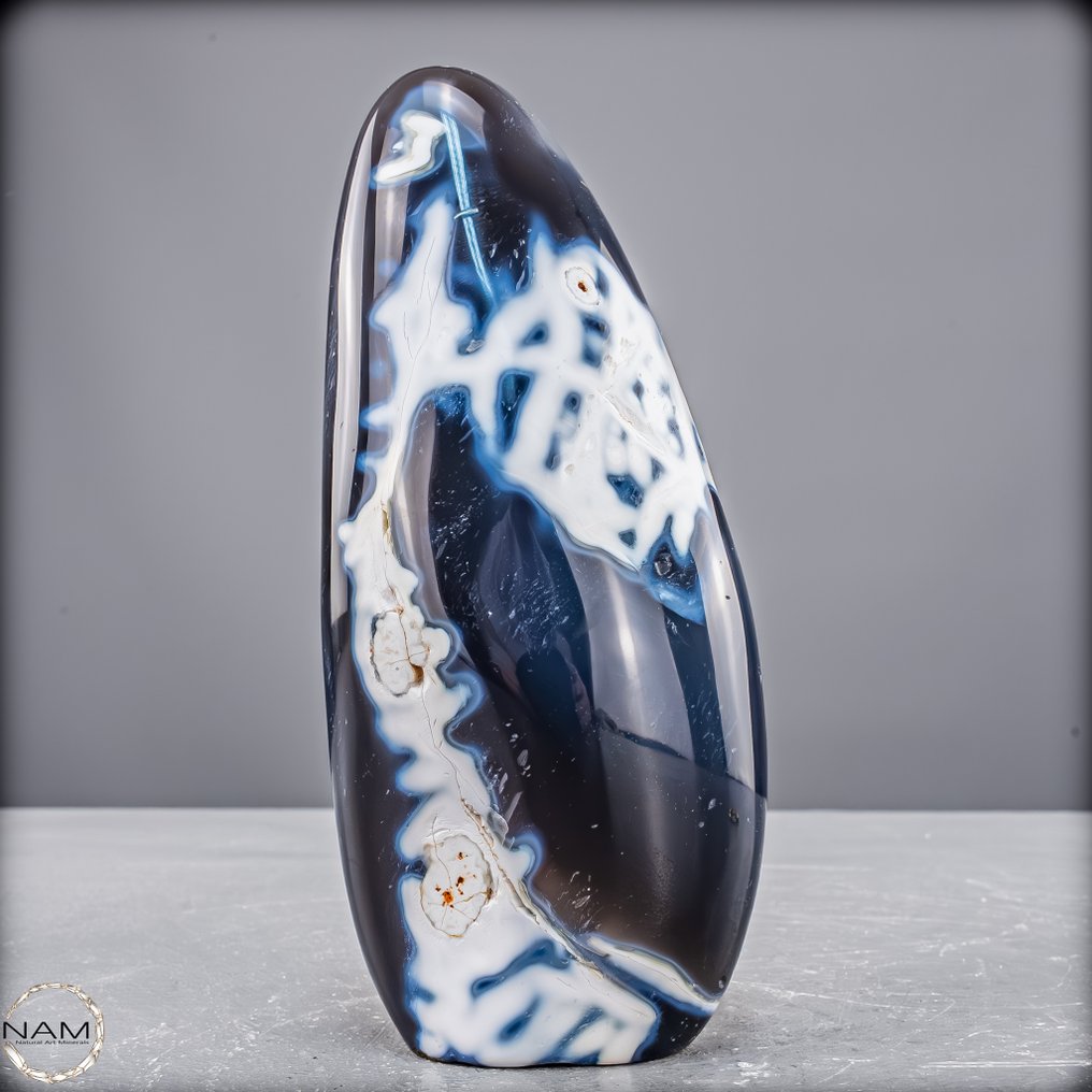 Φυσικός αχάτης 'Orca' Ελεύθερη μορφή- 752.15 g #1.0