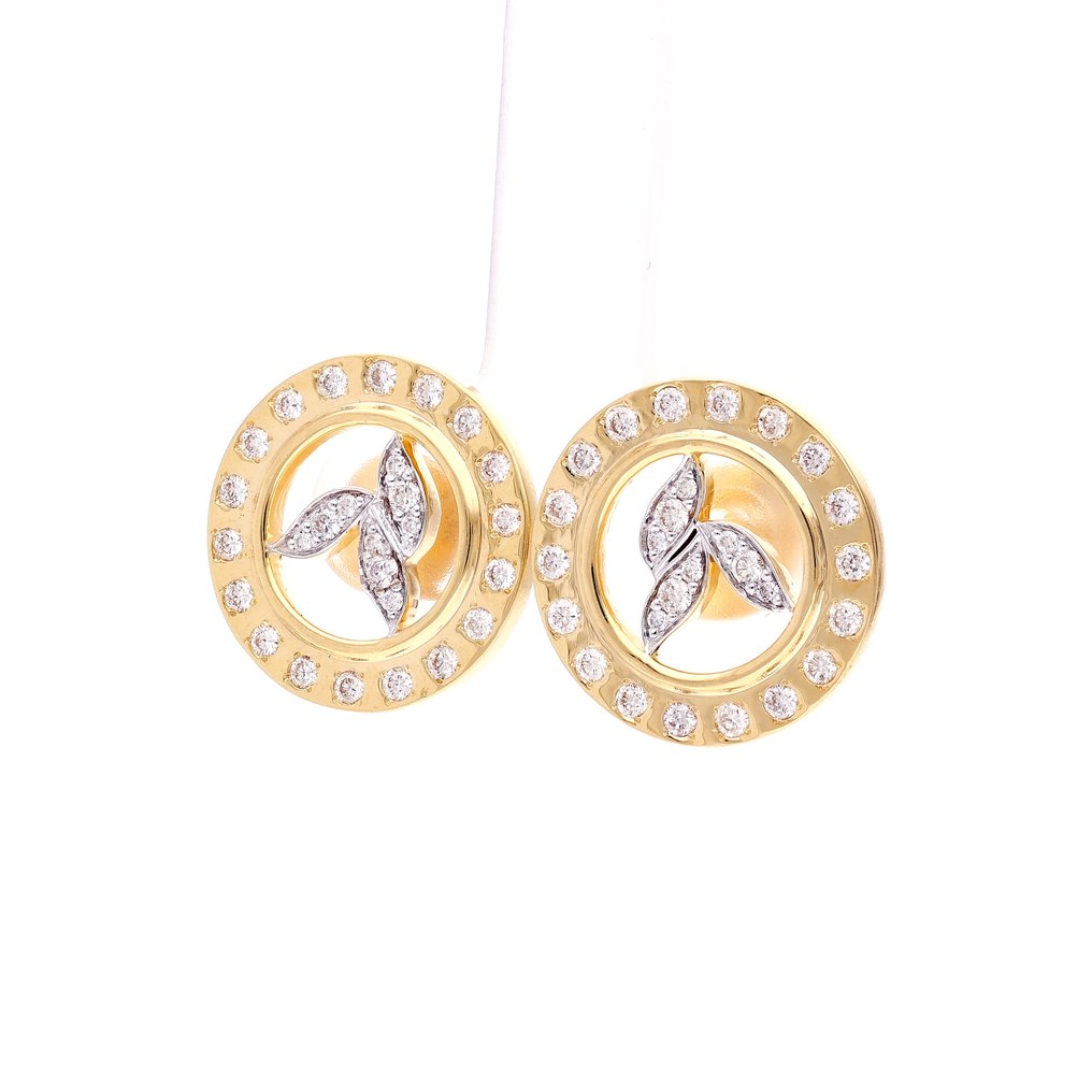 Σκουλαρίκια - 18 καράτια Κίτρινο χρυσό -  0.69ct. tw. Διαμάντι (Φυσικό) - Σκουλαρίκι από 18καρατίων χρυσό. #2.1