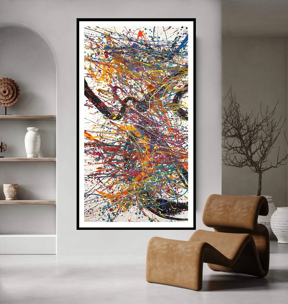 Dam Domido - Farandole of colors ( with dripping ) 184 x 95 cm - No reserve price #2.1