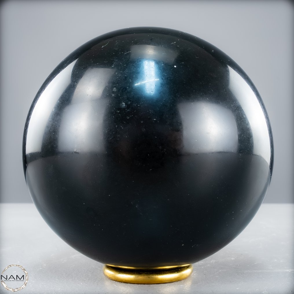 Palla esclusiva in tormalina nera Simbolo di forza e potere protettivo, dal Brasile.- 2219.17 g #4.3