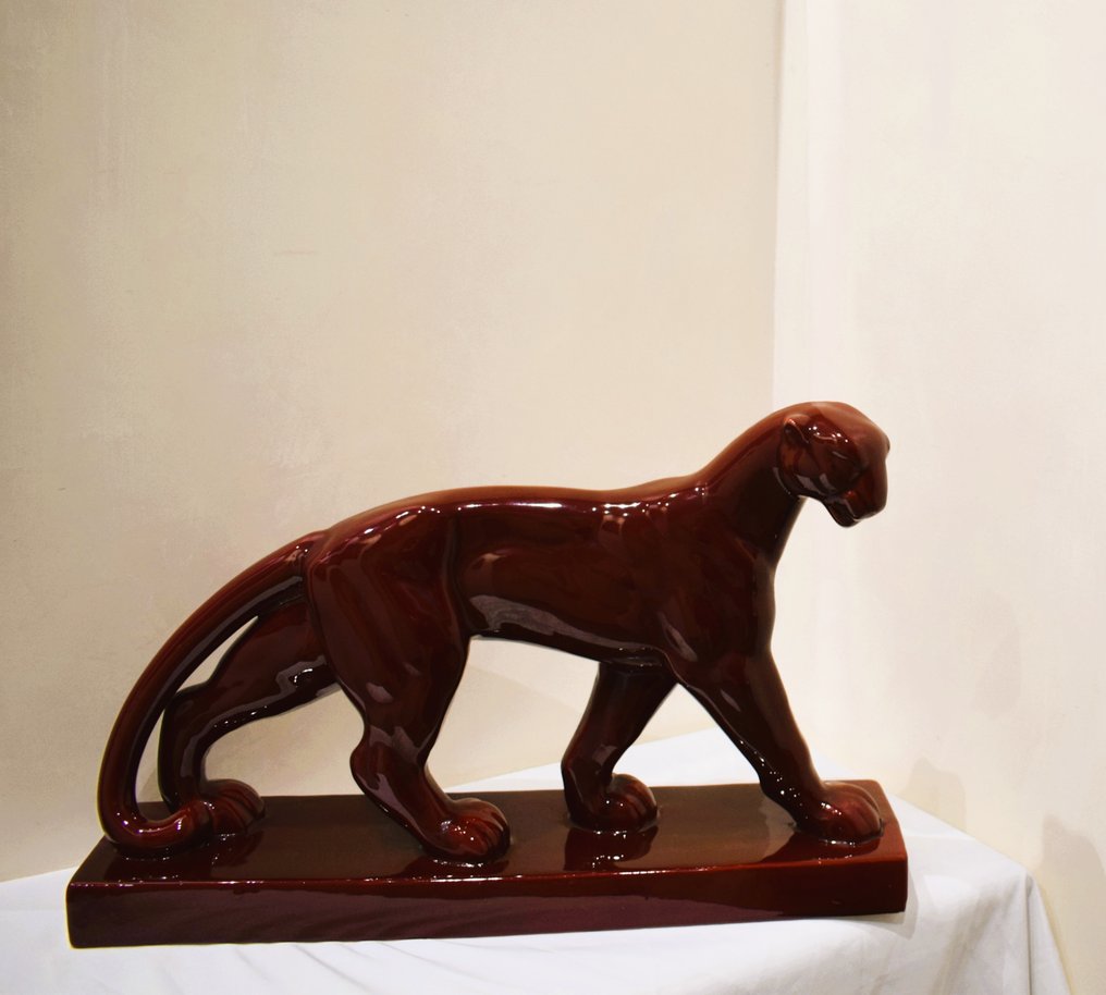 Saint Clement - 雕刻, Panthere - 28 cm - 陶器 #1.0