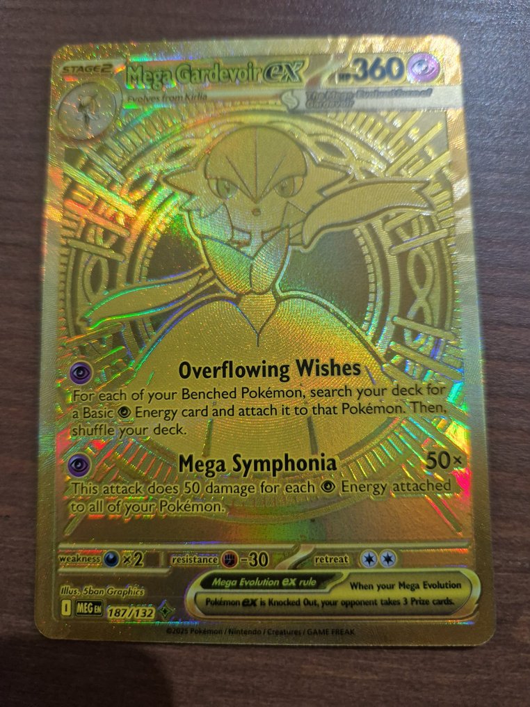 Pokémon - 1 Card - Mega Gardevoir Gold Mega Gardevoir Ex Første utgave #1.0