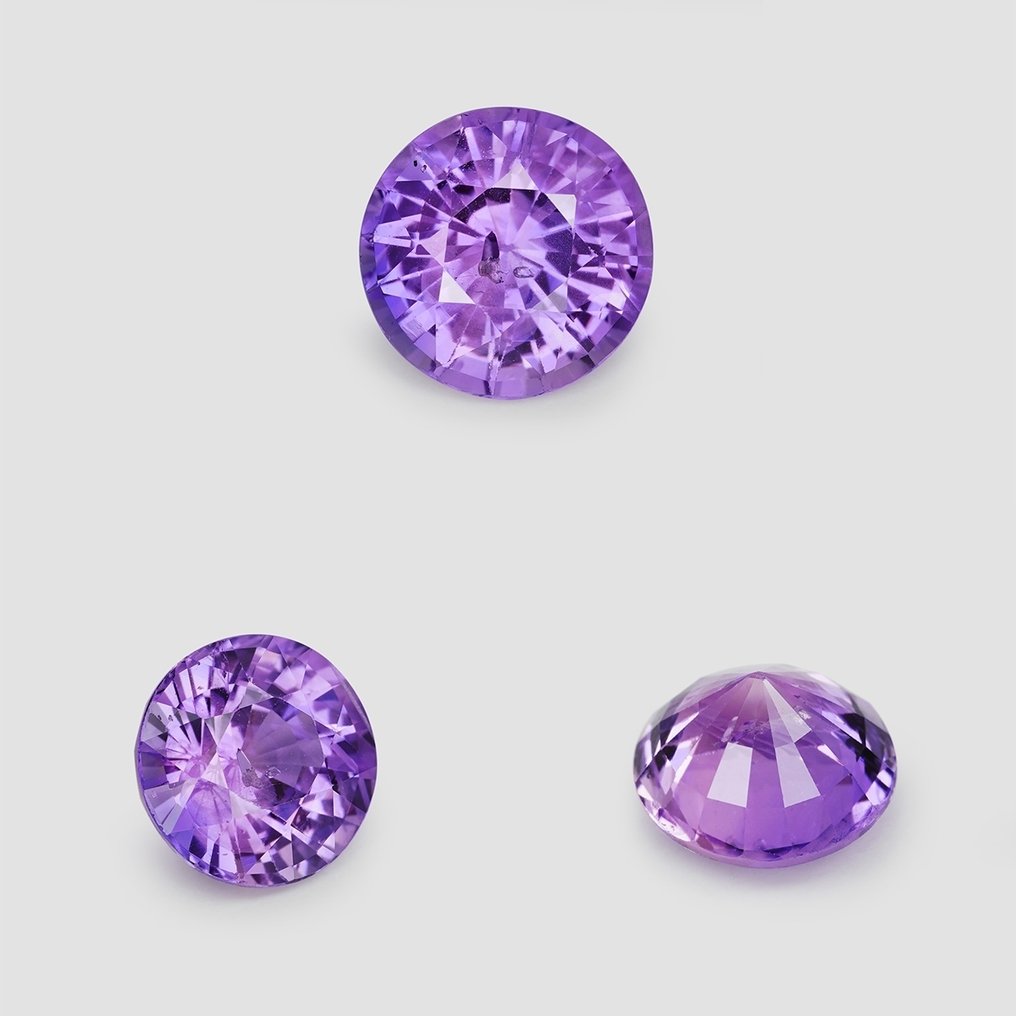 1 pcs  Βιολετί Ζαφείρι  - 1.60 ct - Διεθνής Ένωση Έγχρωμων Πολύτιμων Λίθων (ICA GemLab) #4.3