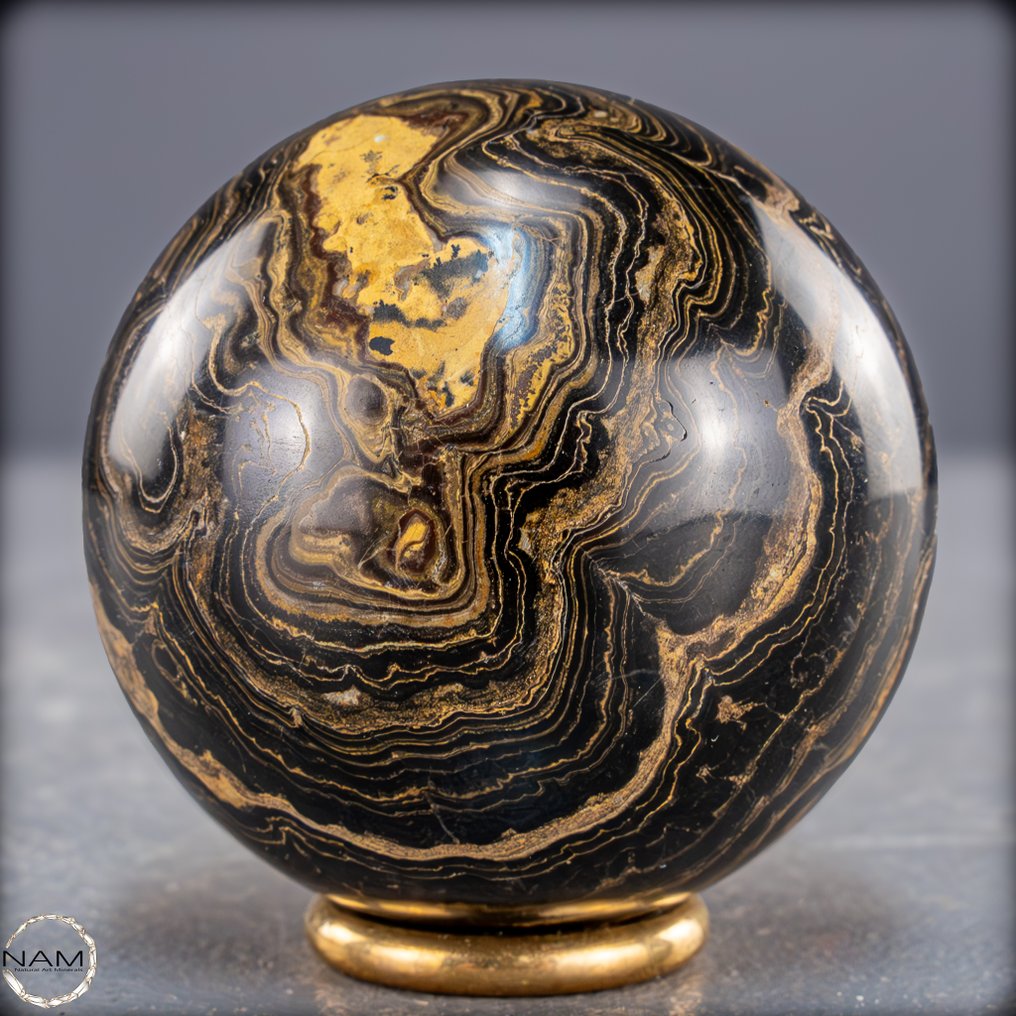 Palla naturale di alghe fossilizzate Un'opera d'arte della preistoria- 270.08 g #1.0