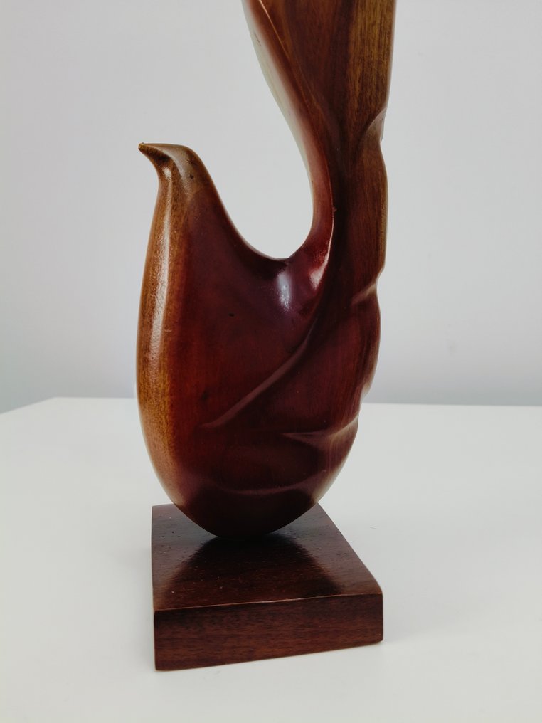 Skulptur, Abstract Bird - 42 cm - Træ #4.3