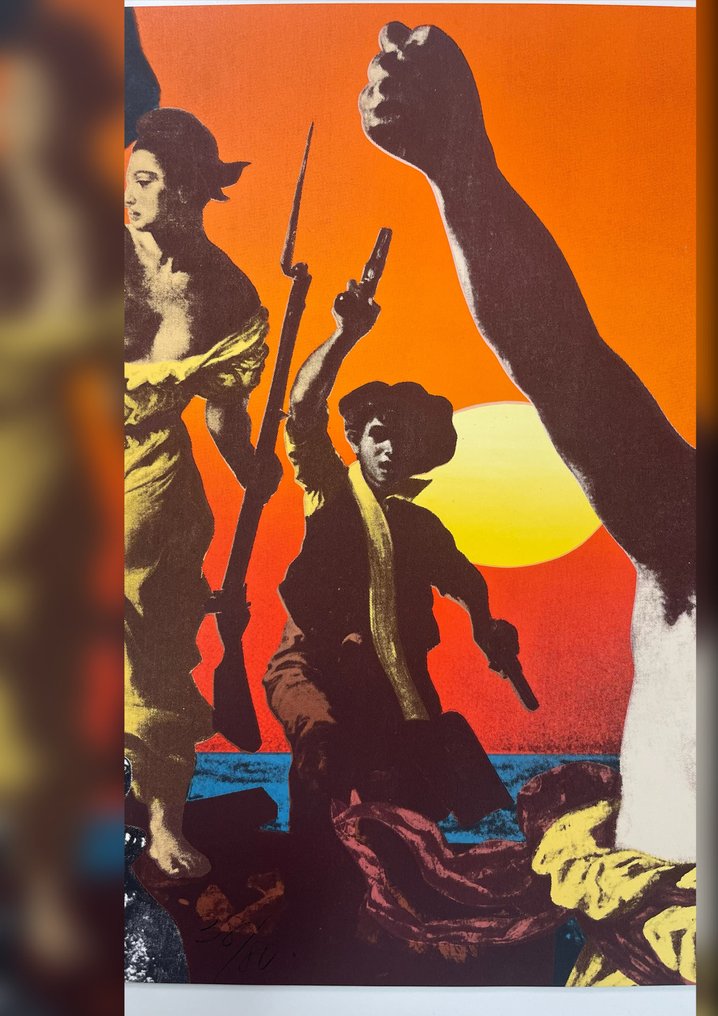 Errö (1932) - Liberté guidant le peuple” – 1977 – Sérigraphie originale signée – Édition limitée 38/80 #4.3