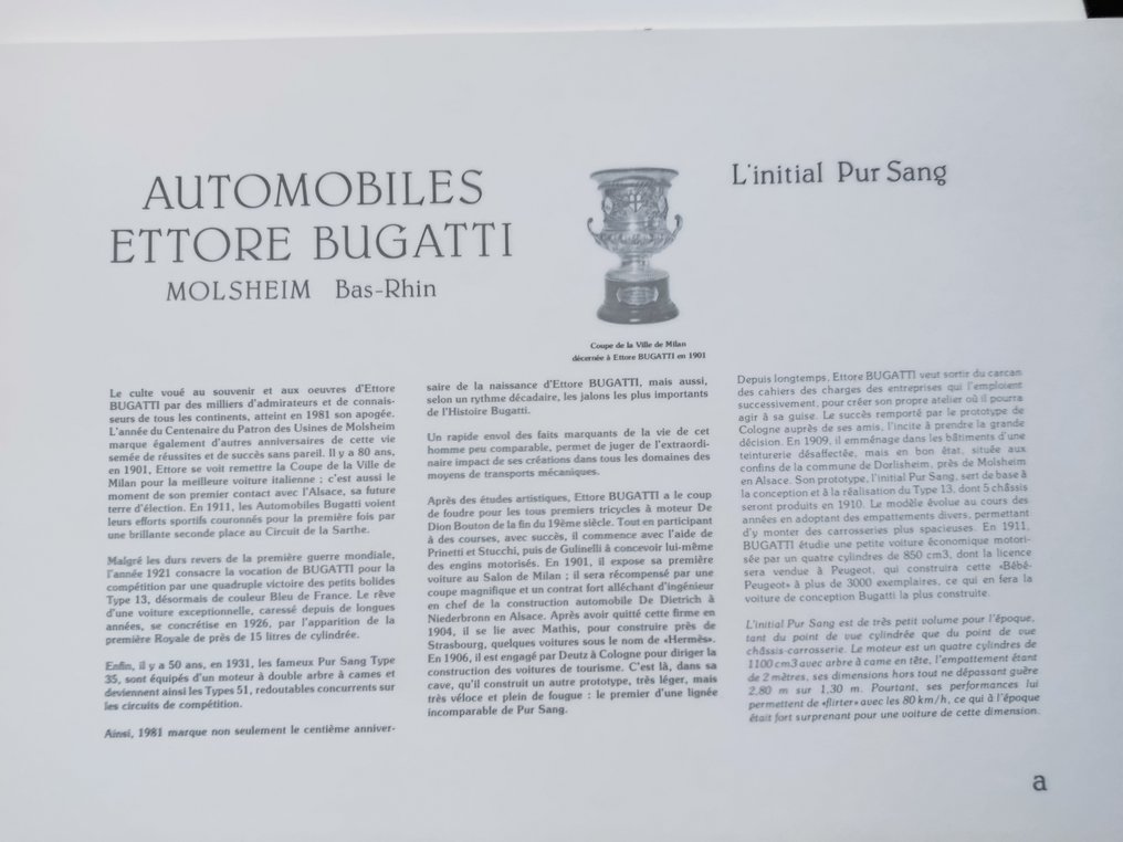Portfolio du centenaire de Paul Kestler 'Ettore Bugatti' - Bugatti #2.1
