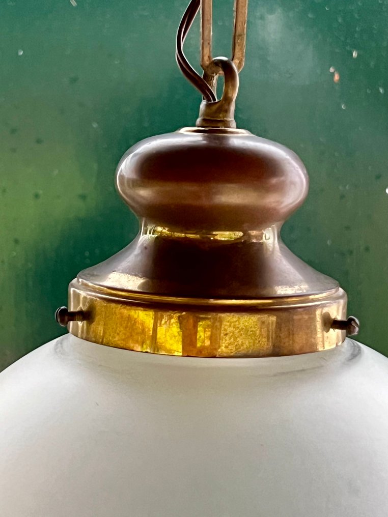 吸顶灯 - 磨砂玻璃和铜 - 艺术装饰天花灯 #3.2