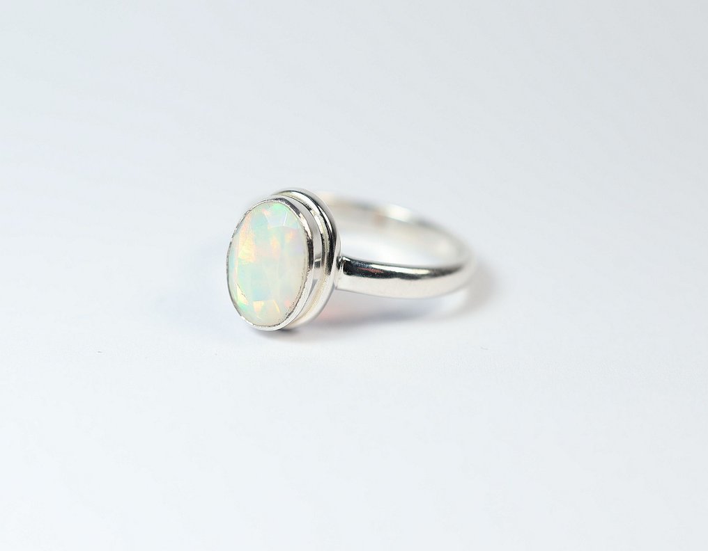 Etiópiai opál / Welo-opál Gyűrű / új- 3.34 g - (1) #2.1