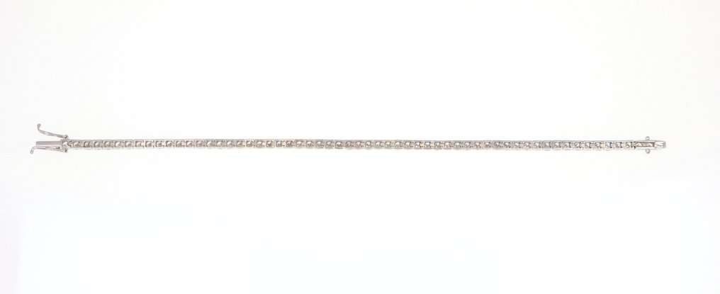 Βραχιόλι - 18 καράτια Λευκός χρυσός Διαμάντι (Φυσικό) #3.2