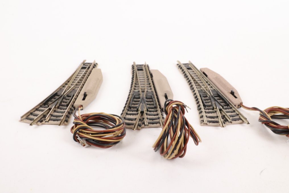 Fleischmann N - 9170/9171 - Spår för modelltåg (6) - Raka växlar + drivning. #3.2